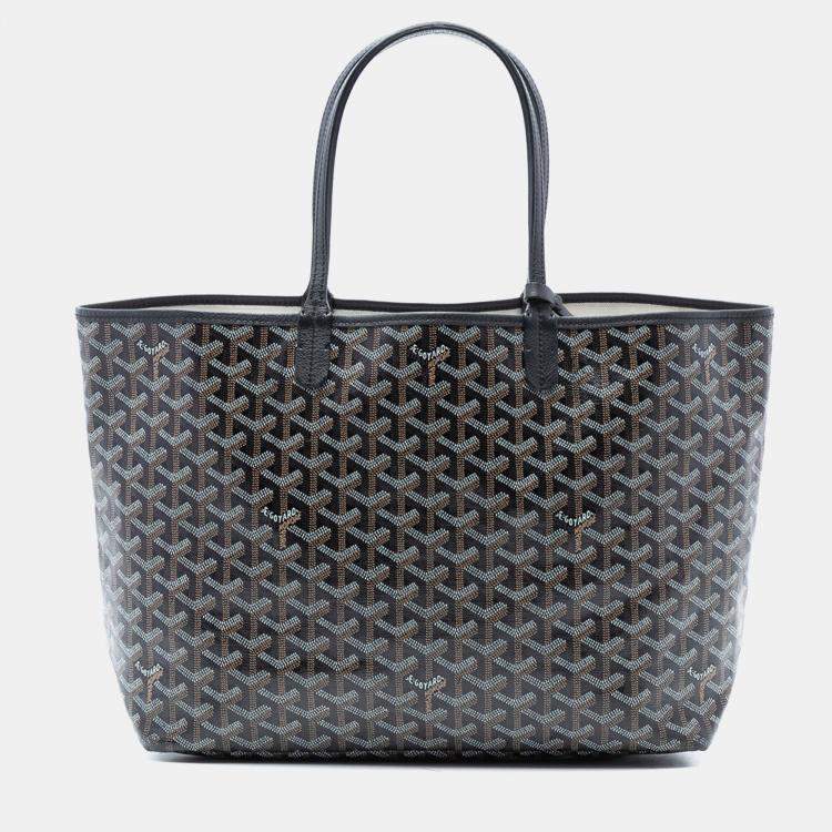 Pre Owned Goyard Black Goyardine Saint Louis PM