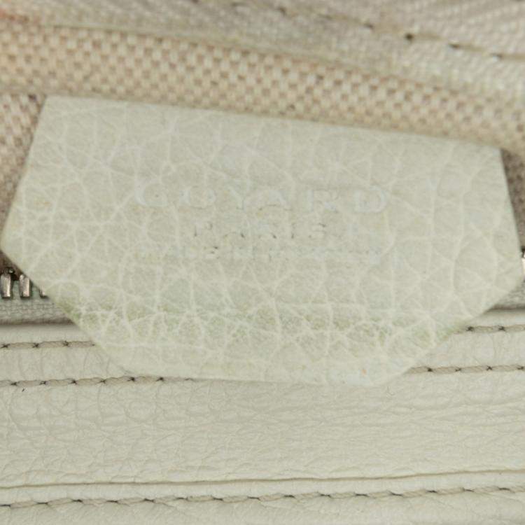 Pre Owned Goyard White Goyardine Grenadine Hobo