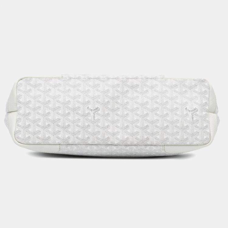 Pre Owned Goyard White Goyardine Grenadine Hobo