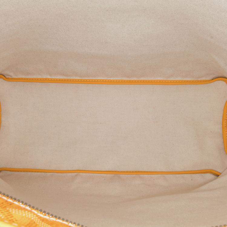 Pre Owned Goyard Yellow Goyardine Boheme Hobo