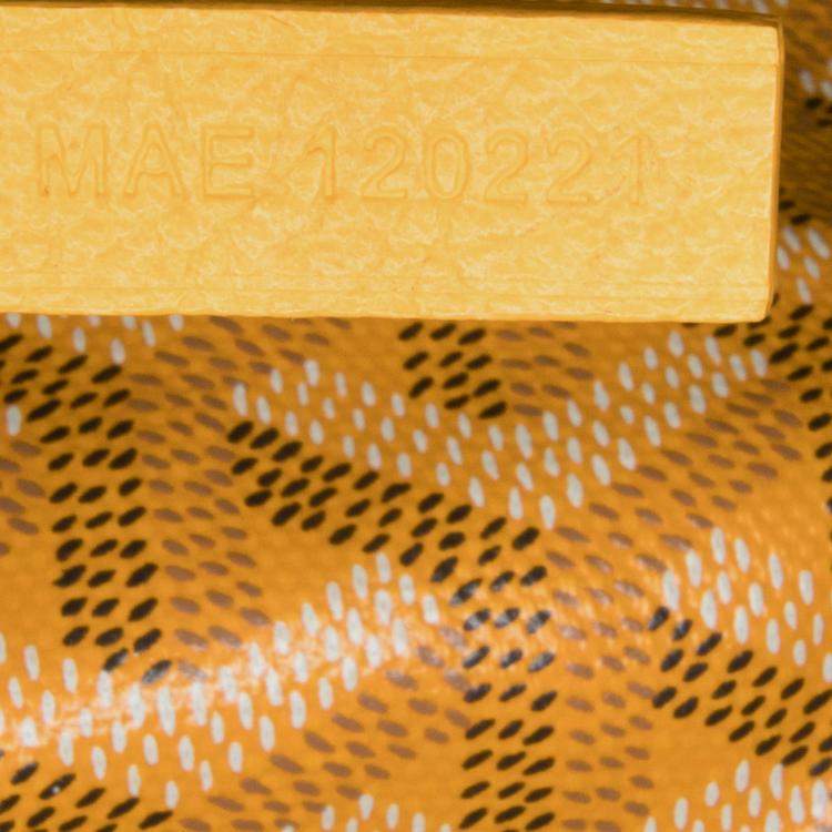 Pre Owned Goyard Yellow Goyardine Boheme Hobo