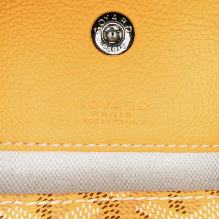 Pre Owned Goyard Yellow Goyardine Boheme Hobo