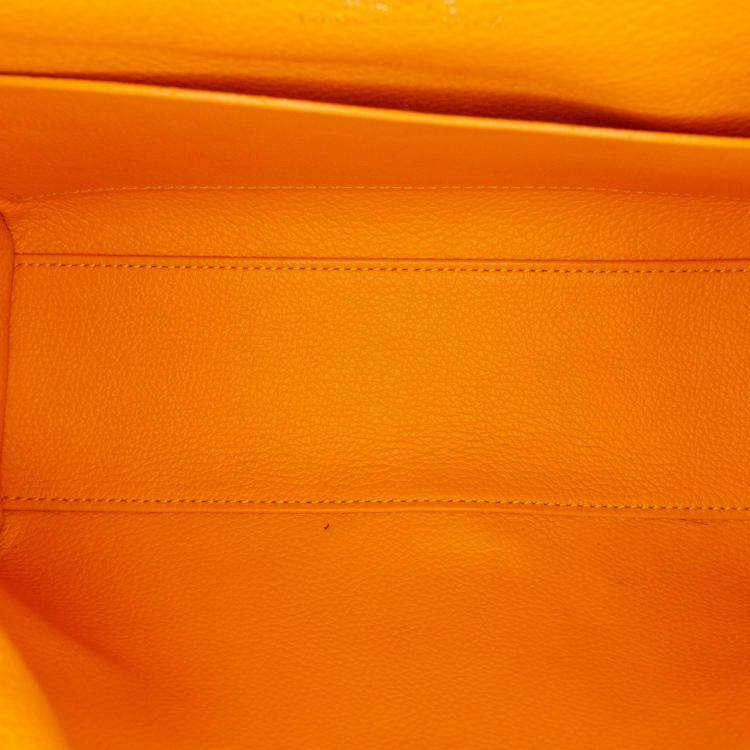 Pre Owned Goyard White Mini Goyardine Saigon Souple