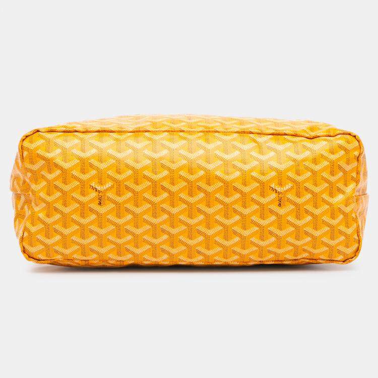 Pre Owned Goyard Yellow Goyardine Boheme Hobo