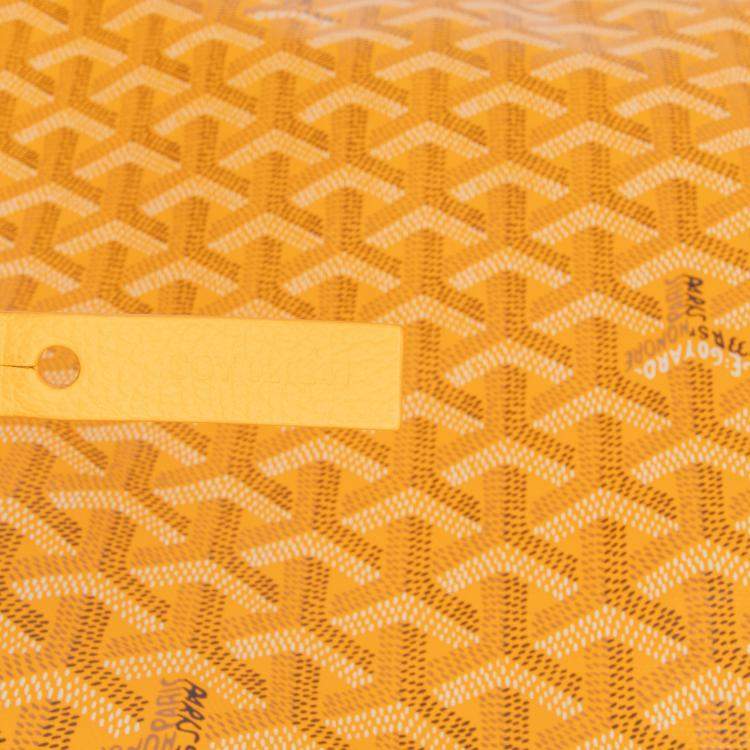 Pre Owned Goyard Yellow Goyardine Boheme Hobo