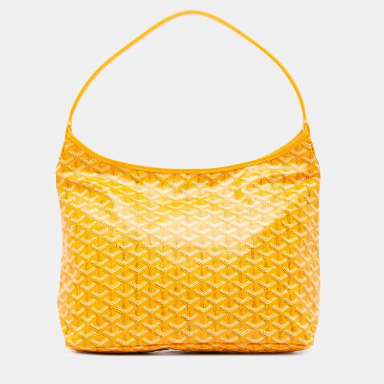 مملوكة مسبقًا Goyard Yellow Goyardine Boheme Hobo
