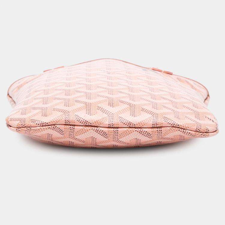 Pre Owned Goyard Pink Goyardine Poitiers Claire Voie