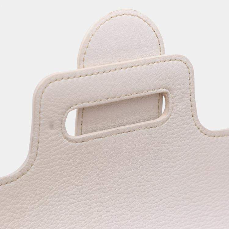 Pre Owned Goyard White Mini Goyardine Saigon Souple