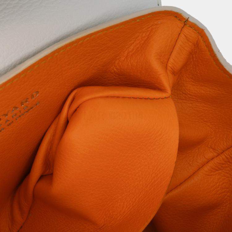 Pre Owned Goyard White Mini Goyardine Saigon Souple