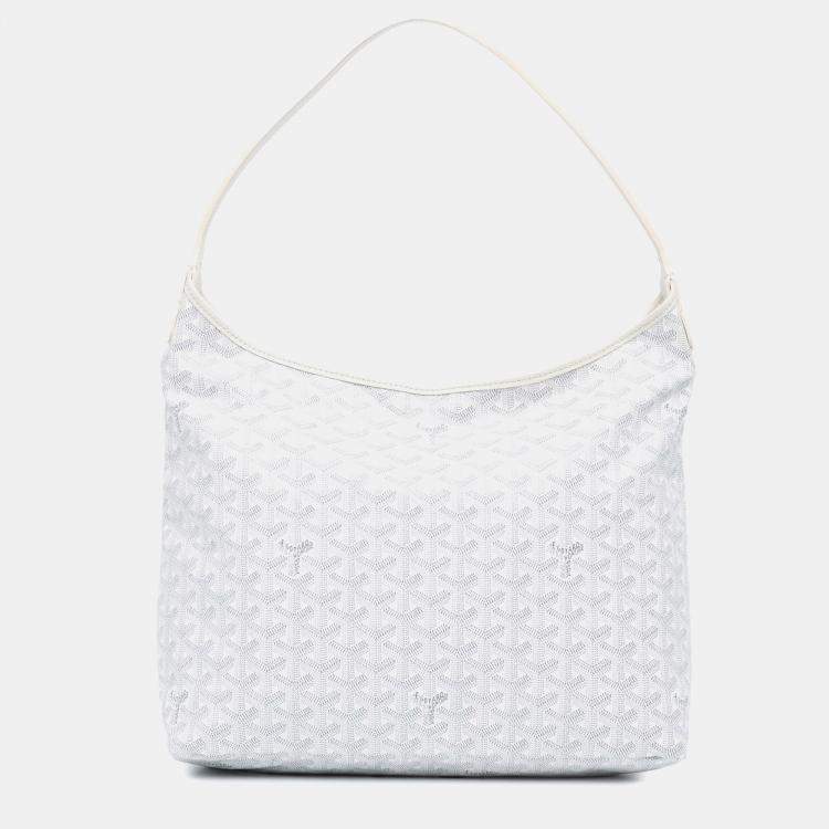 مملوكة مسبقًا Goyard White Goyardine Boheme Hobo