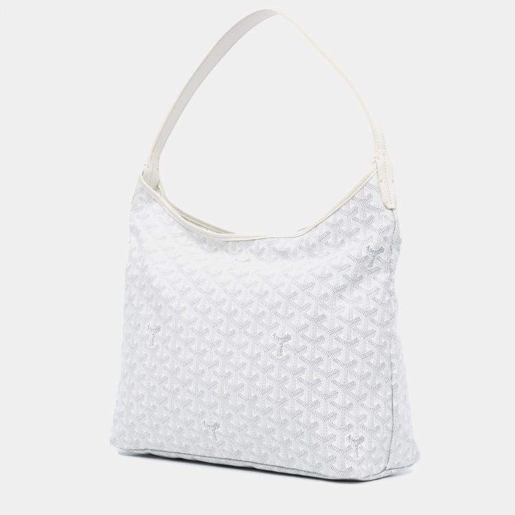 مملوكة مسبقًا Goyard White Goyardine Boheme Hobo
