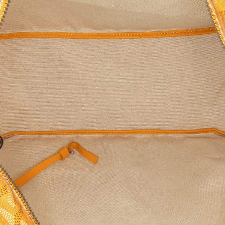 Pre Owned Goyard Yellow Goyardine Boheme Hobo