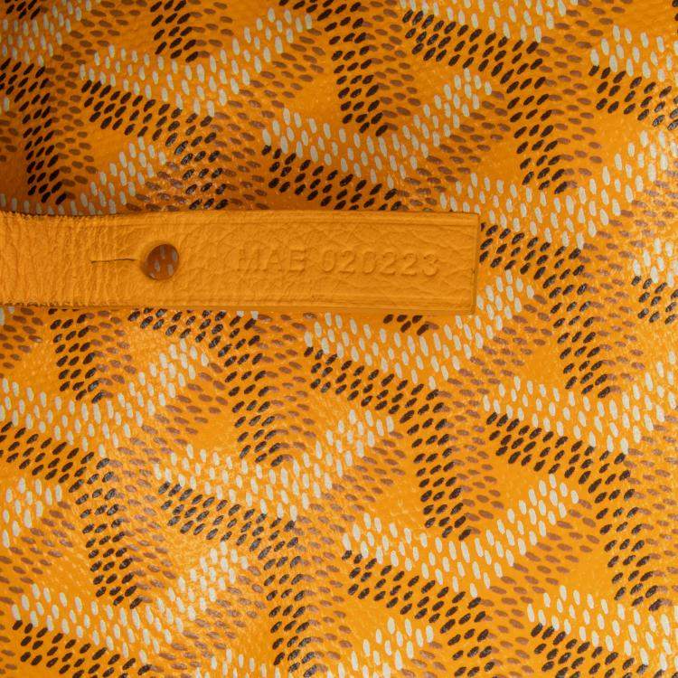 Pre Owned Goyard Yellow Goyardine Boheme Hobo