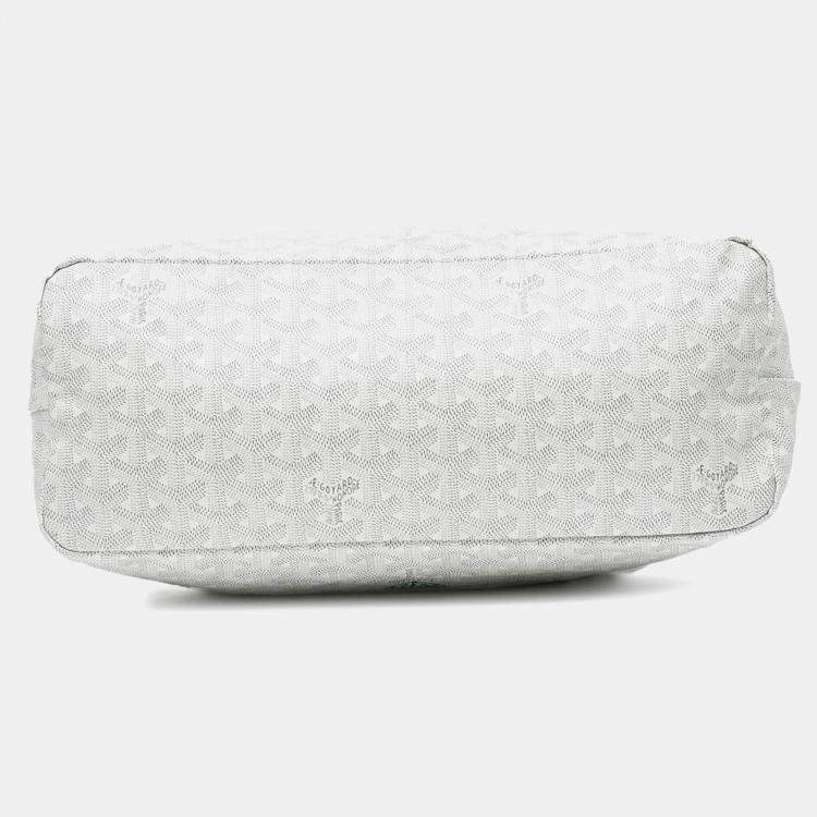 Pre Owned Goyard White Goyardine Boheme Hobo