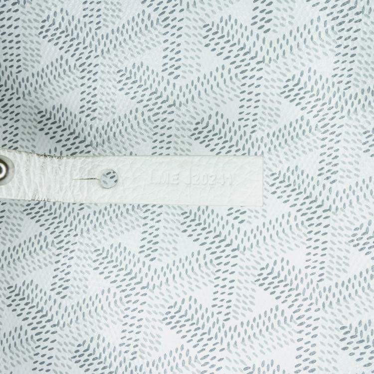 Pre Owned Goyard White Goyardine Boheme Hobo