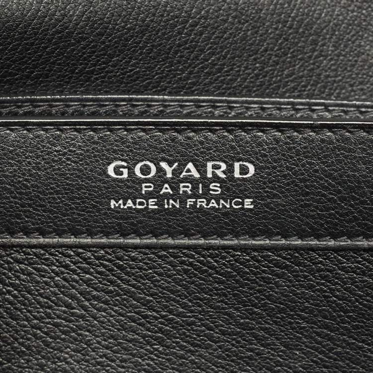 Pre Owned Goyard 233 Black Goyardine Canvas Shoulder Bag