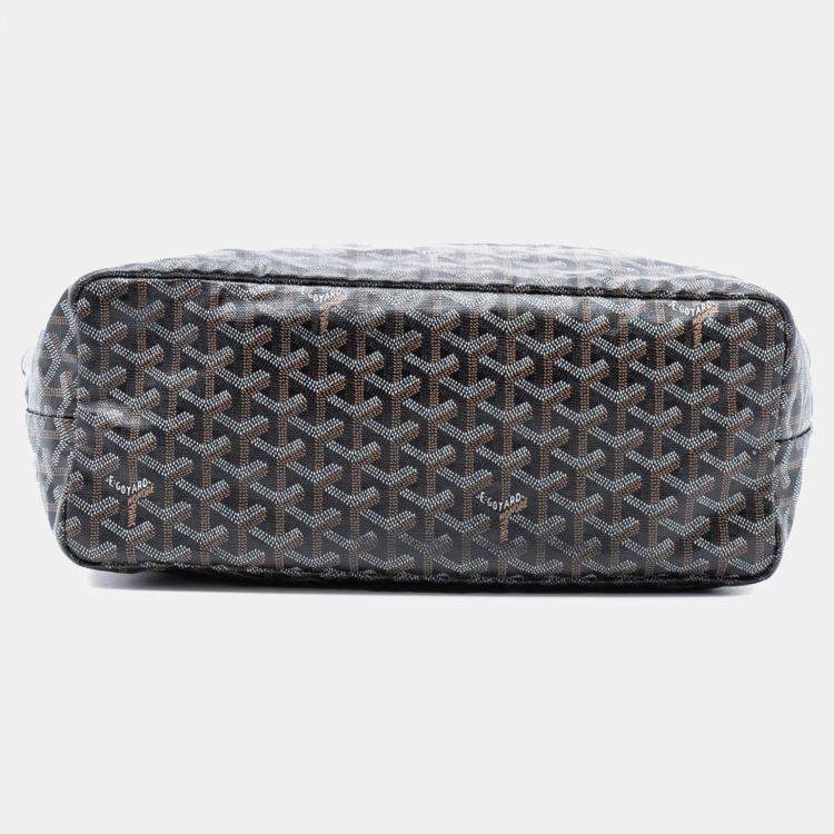 مملوكة مسبقًا Goyard Black Goyardine Saint Louis PM