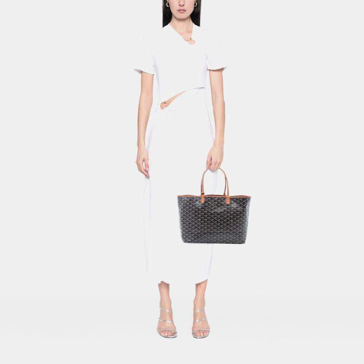 مملوكة مسبقًا Goyard Black Goyardine Saint Louis PM