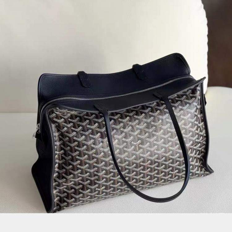 Pre Owned Goyard Hardy Black Tote Bag 