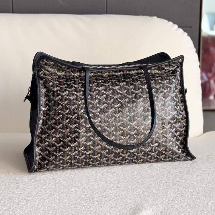 Pre Owned Goyard Hardy Black Tote Bag 