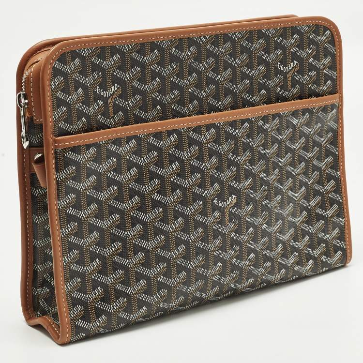 مملوكة مسبقًا Goyard Jouvence GM Brown Goyardine Coated Canvas and Leather Toiletry Bag