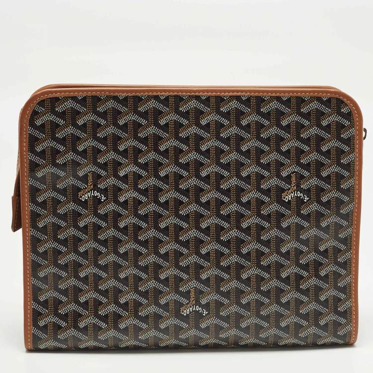 مملوكة مسبقًا Goyard Jouvence GM Brown Goyardine Coated Canvas and Leather Toiletry Bag