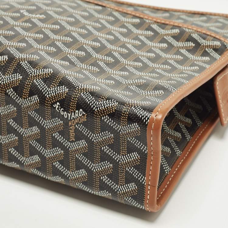 مملوكة مسبقًا Goyard Jouvence GM Brown Goyardine Coated Canvas and Leather Toiletry Bag