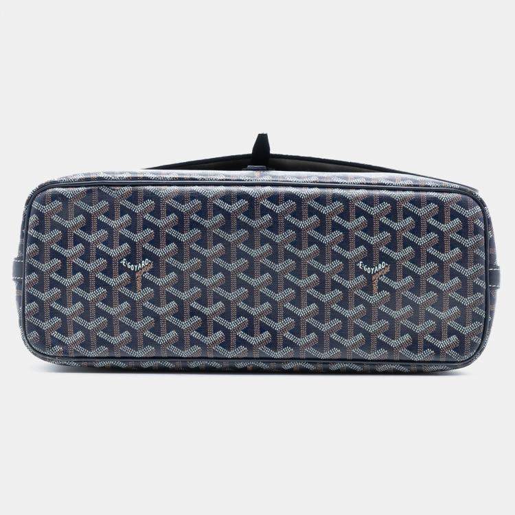 Pre Owned Goyard Blue Goyardine Capetien MM Messenger Bag