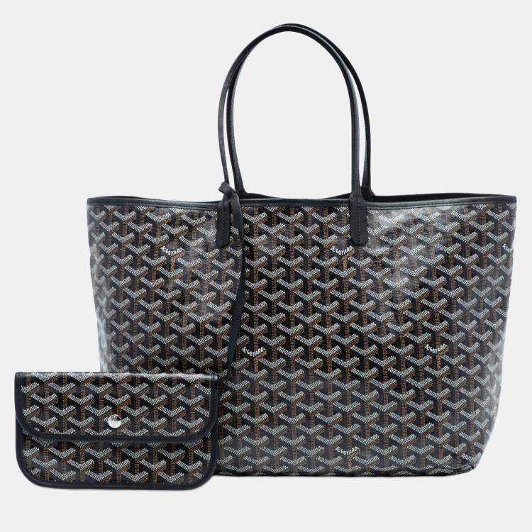 Pre Owned Goyard Black Goyardine Saint Louis PM