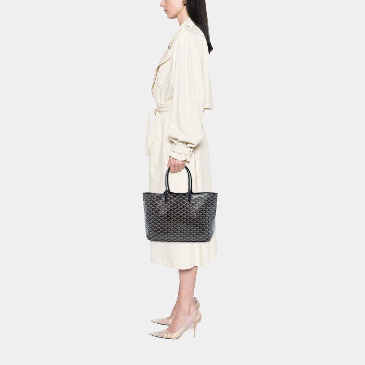 Pre Owned Goyard Black Goyardine Saint Louis PM