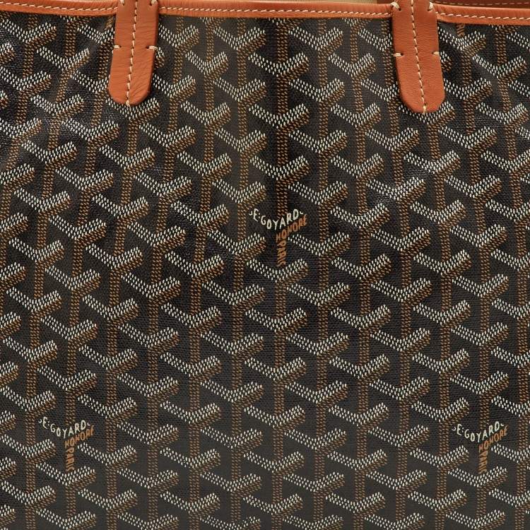 Pre Owned Goyard St.Louis PM Goyardine Brown Coated Canvas and Leather Tote