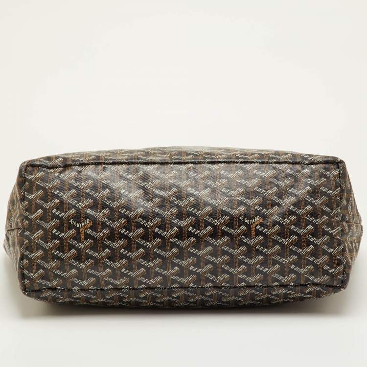 Pre Owned Goyard St.Louis PM Goyardine Brown Coated Canvas and Leather Tote