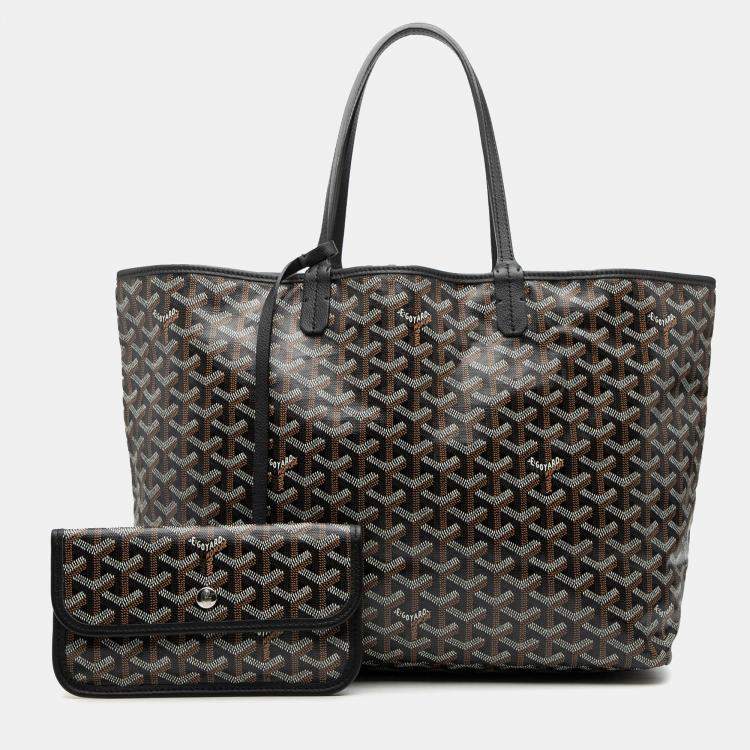 Pre Owned Goyard Black Goyardine Saint Louis PM