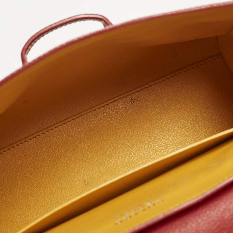 مملوكة مسبقًا حقيبة جويارد سايجون ميني أحمر جوياردين كانفاس مغلف وجلد مقبض علوي