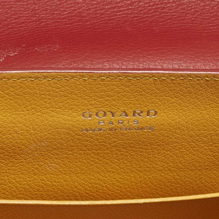 مملوكة مسبقًا حقيبة جويارد سايجون ميني أحمر جوياردين كانفاس مغلف وجلد مقبض علوي