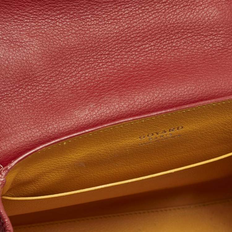 مملوكة مسبقًا حقيبة جويارد سايجون ميني أحمر جوياردين كانفاس مغلف وجلد مقبض علوي