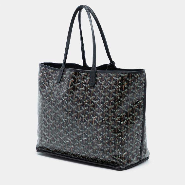 Pre Owned Goyard Black Goyardine Reversible Anjou PM