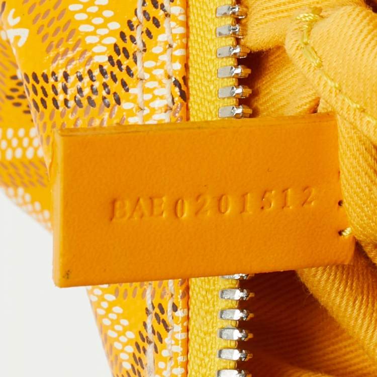 مملوكة مسبقًا Goyard Boeing 25 Yellow Goyardine Coated Canvas and Leather Make-Up Bag