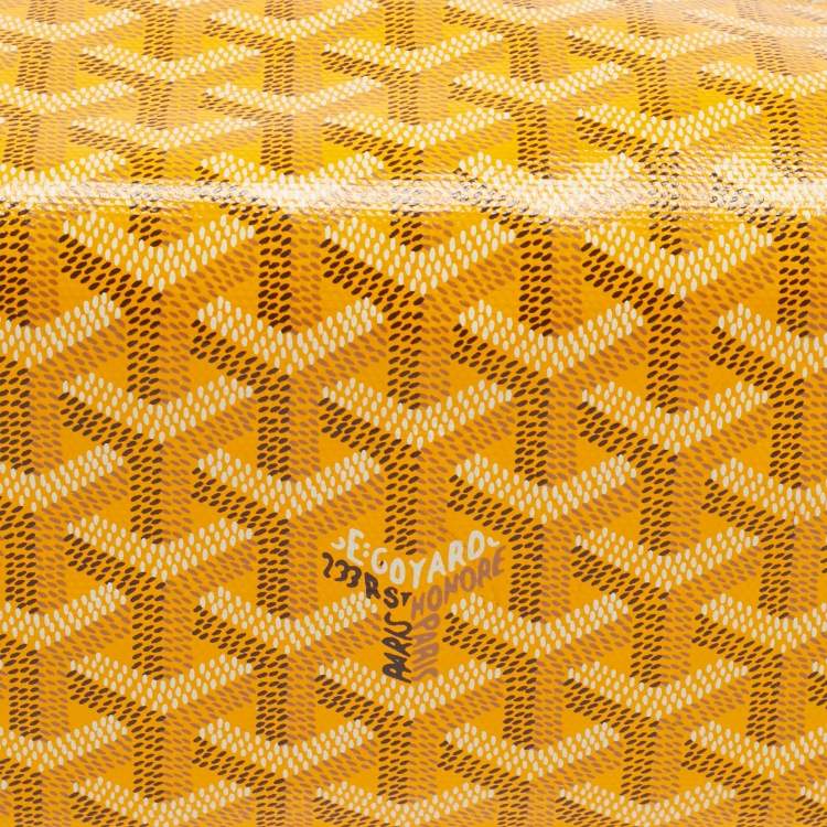 مملوكة مسبقًا Goyard Boeing 25 Yellow Goyardine Coated Canvas and Leather Make-Up Bag