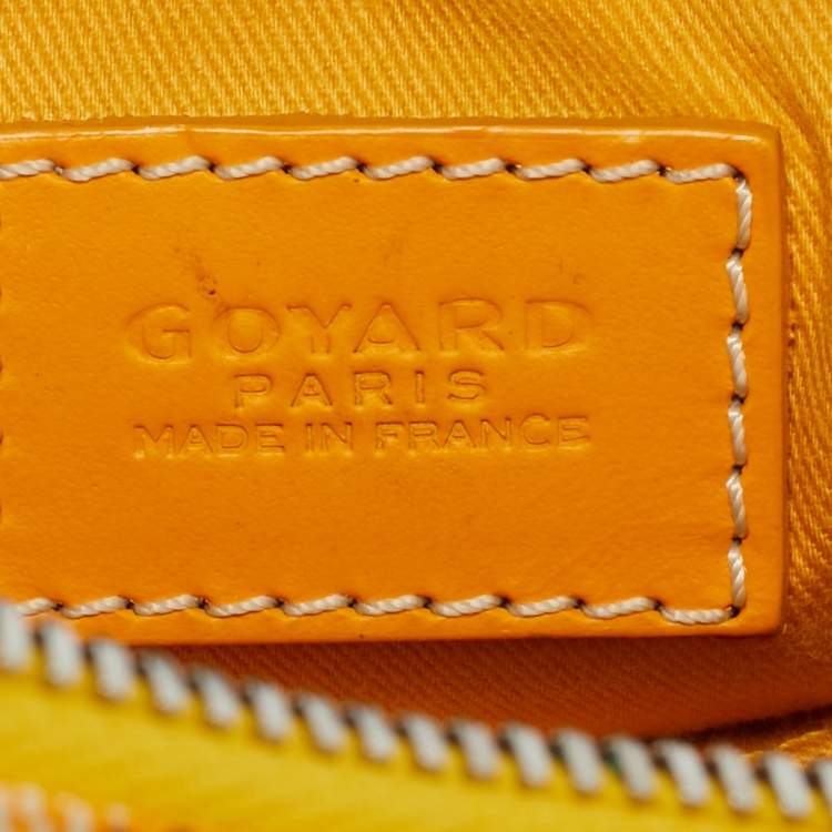 مملوكة مسبقًا Goyard Boeing 25 Yellow Goyardine Coated Canvas and Leather Make-Up Bag