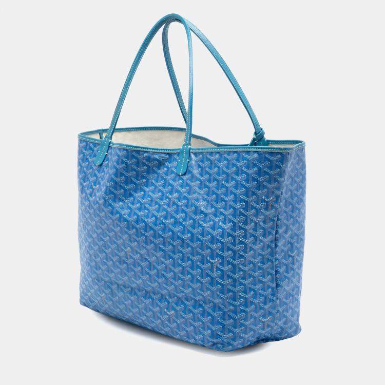 Pre Owned Goyard Blue Goyardine Saint Louis GM