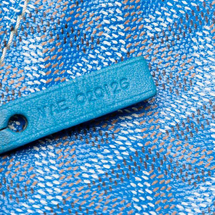 Pre Owned Goyard Blue Goyardine Saint Louis GM