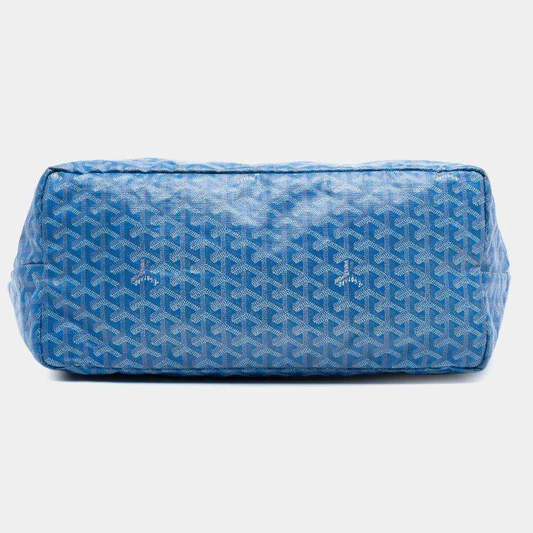 Pre Owned Goyard Blue Goyardine Saint Louis GM
