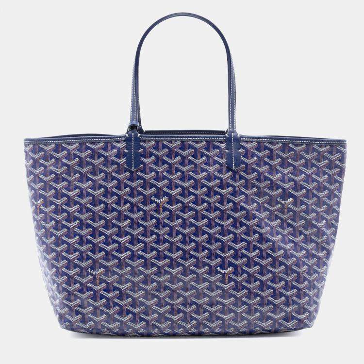Pre Owned Goyard Blue Goyardine Saint Louis PM