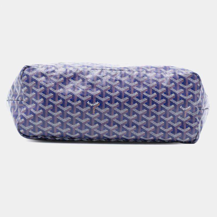 Pre Owned Goyard Blue Goyardine Saint Louis PM