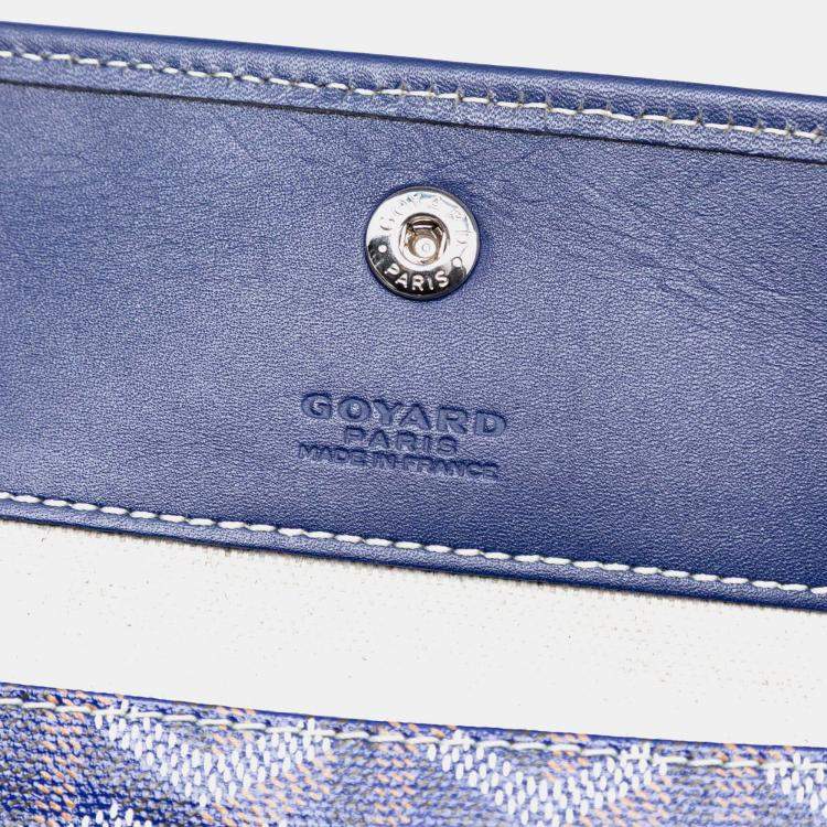 Pre Owned Goyard Blue Goyardine Saint Louis PM
