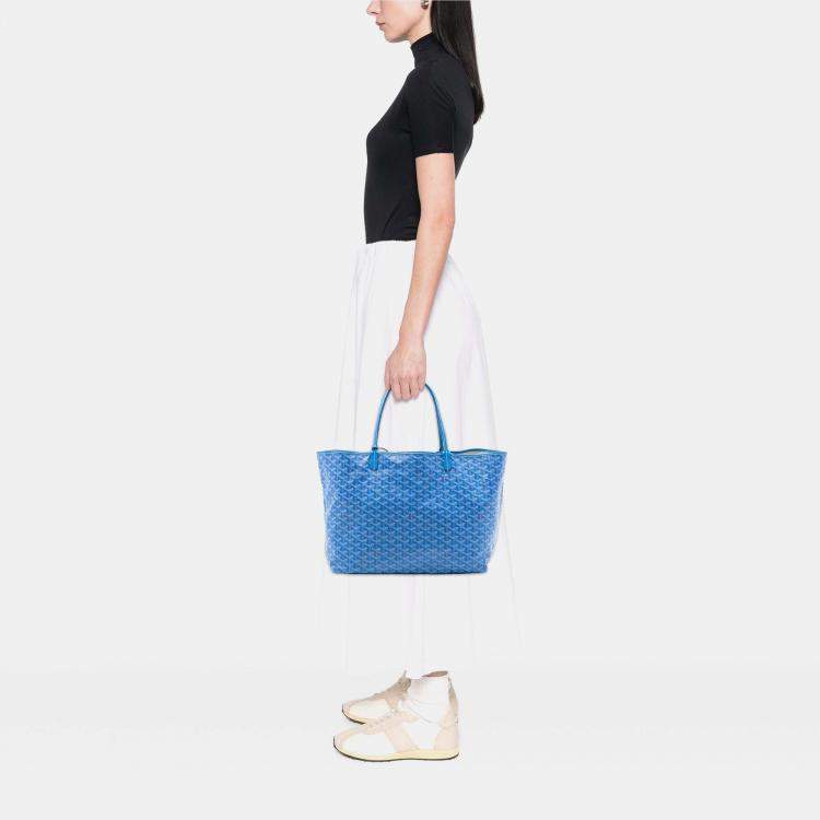 مملوكة مسبقًا Goyard Blue Goyardine Saint Louis GM