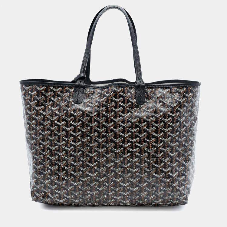 Pre Owned Goyard Black Goyardine Saint Louis PM