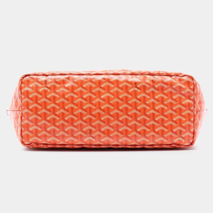 Pre Owned Goyard Goyard Orange Goyardine Saint Louis PM
