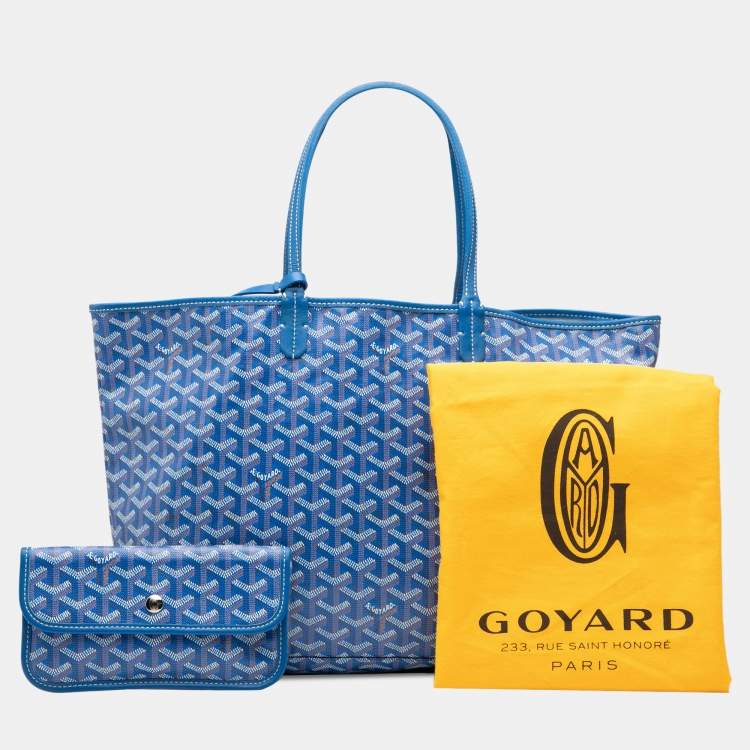 Pre Owned Goyard Blue Goyardine Saint Louis PM
